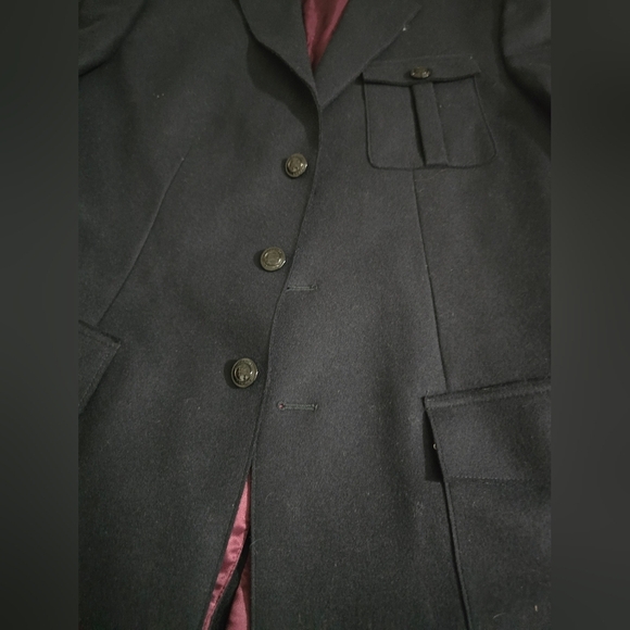 Burberry Wool Silk Pea Coat - Picture 5 of 15